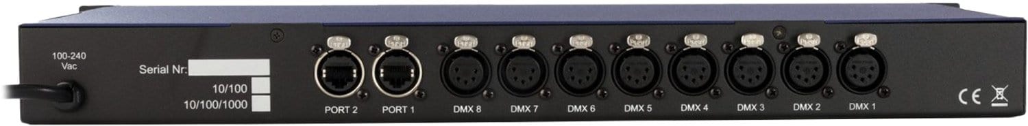 ELC Lighting DLN8SFI 2 Ethernet-In 8 DMX-Out Node - PSSL ProSound and Stage Lighting