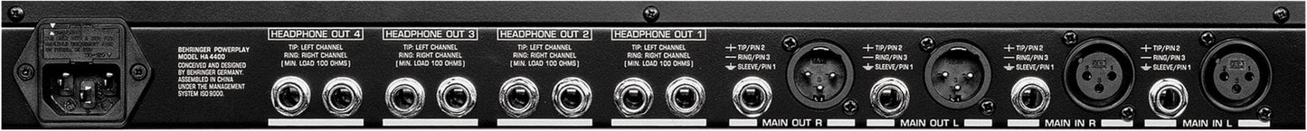 Behringer HA4400 4-Channel Headphone Amplifier - PSSL ProSound and Stage Lighting