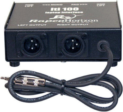 Rapco LTI-100 HORIZON Direct Box 2-Channel Stereo with Built-In Minijack Cable - PSSL ProSound and Stage Lighting