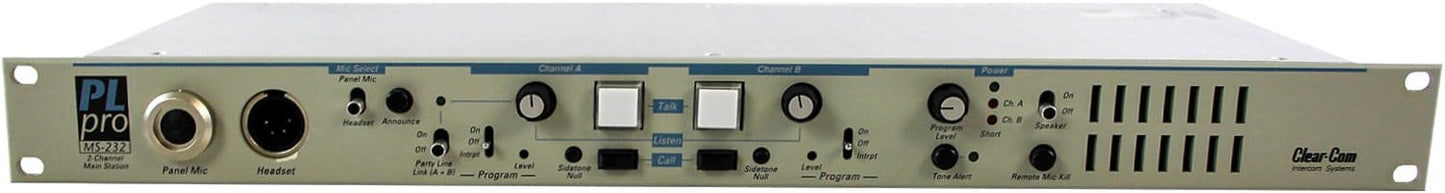 Clear-Com MS232V 2 Channel Intercom Master Pl Pro - PSSL ProSound and Stage Lighting