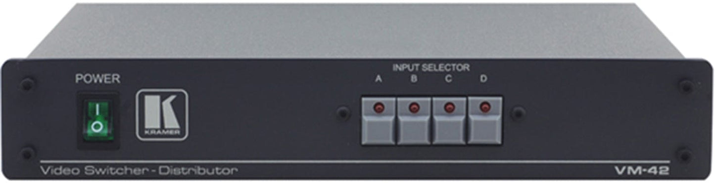 KRAMER VM42 Composite Video Switcher/Distribution Amplifier 4:2 - PSSL ProSound and Stage Lighting