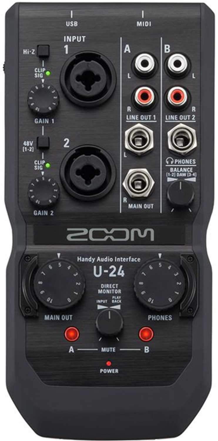 Zoom U-24 Handy Audio Interface - PSSL ProSound and Stage Lighting