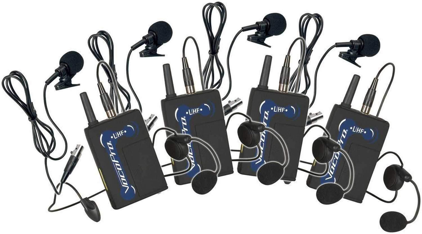 VocoPro UBP-3 4 Pack of Lavaliers for UHF Systems - PSSL ProSound and Stage Lighting