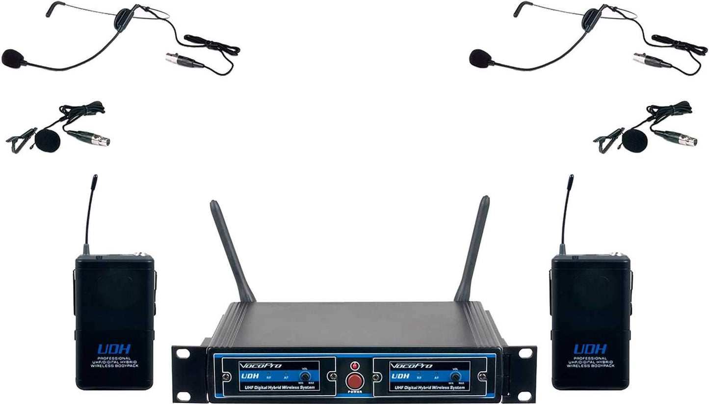 VocoPro UDH-DUAL-B2 Wireless Microphone System - PSSL ProSound and Stage Lighting
