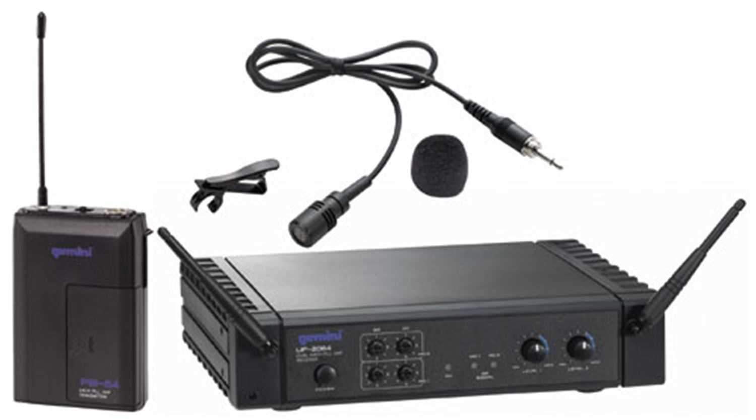 Gemini Wireless Dual Channel 2 Lavalier Mic System - PSSL ProSound and Stage Lighting