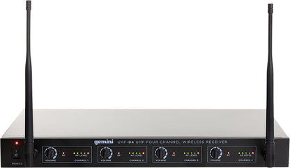 Gemini UHF-04M 4-Channel Wireless System with 4 Hand Held Mics - PSSL ProSound and Stage Lighting