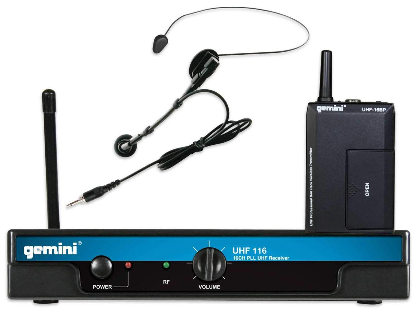 Gemini UHF-116HL UHF Wireless Lav & Headset Mic - PSSL ProSound and Stage Lighting