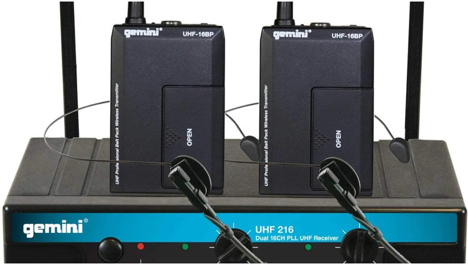 Gemini UHF-216HL UHF Wireless Lav & Headset Mic - PSSL ProSound and Stage Lighting