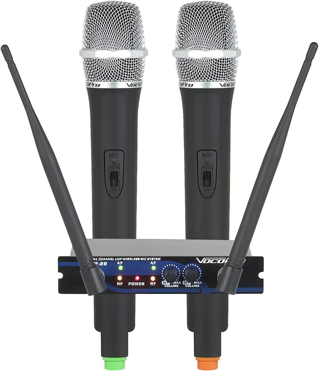 VocoPro UHF-28-9 Dual Channel Wireless Mic System - PSSL ProSound and Stage Lighting