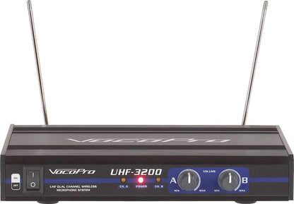 VocoPro UHF-3200-9 UHF Dual Channel Wireless Mic System Set 9 - PSSL ProSound and Stage Lighting