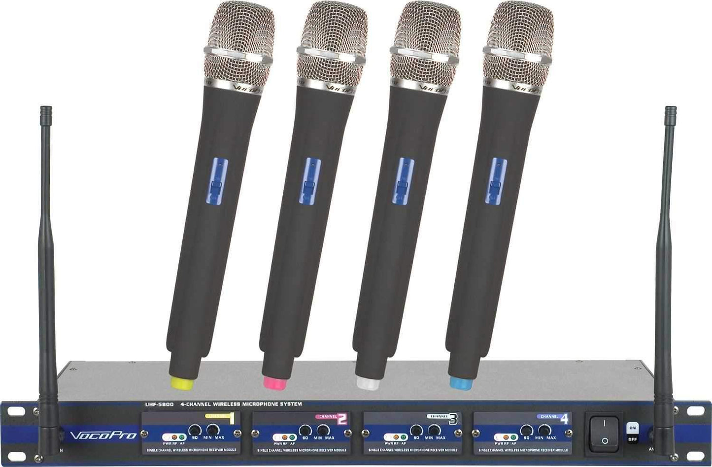 Vocopro UHF5800 Wireless System with 4 Microphones - PSSL ProSound and Stage Lighting