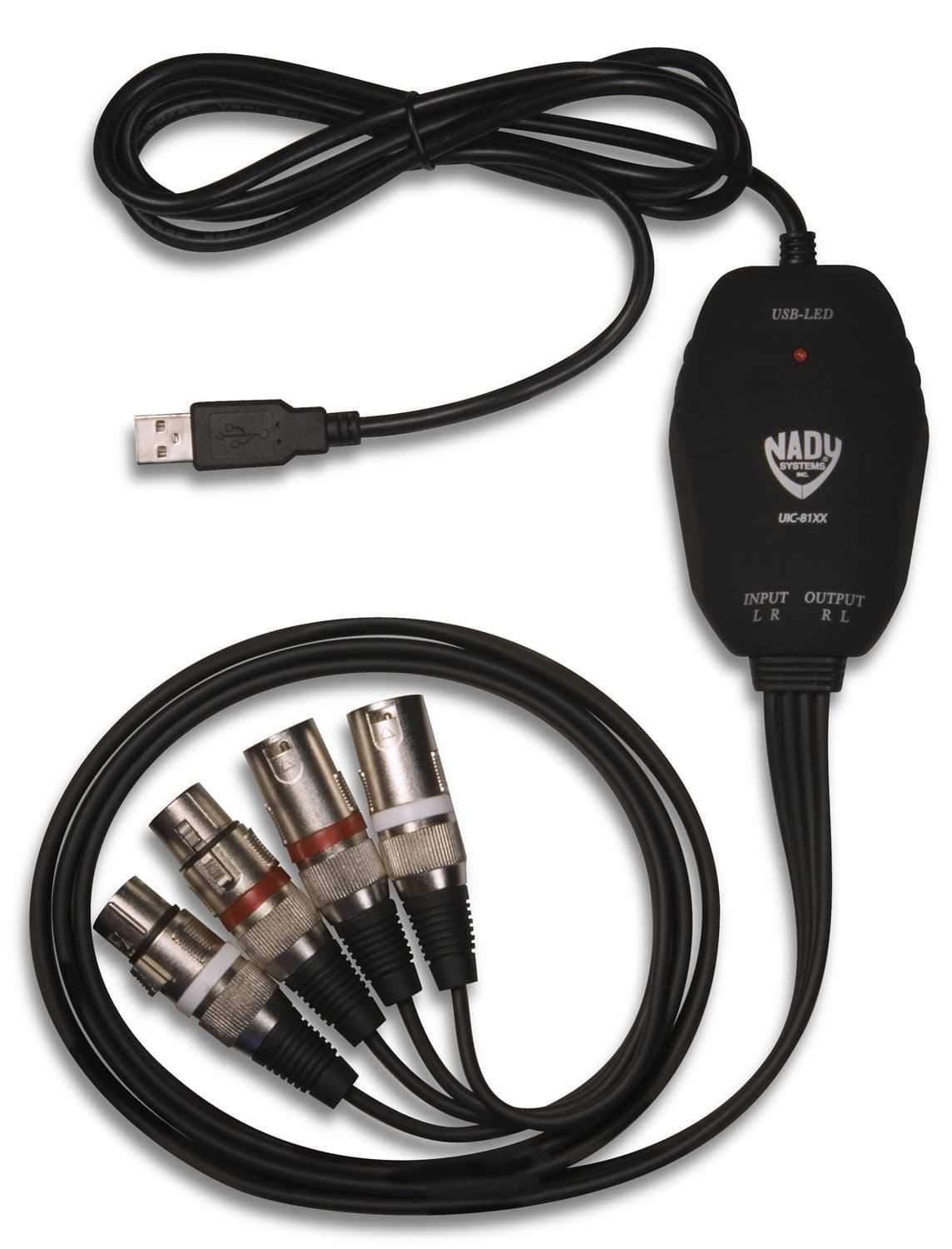Nady UIC81XX Audio Input Cable 2X2 Xlr To Usb 8Ft - PSSL ProSound and Stage Lighting