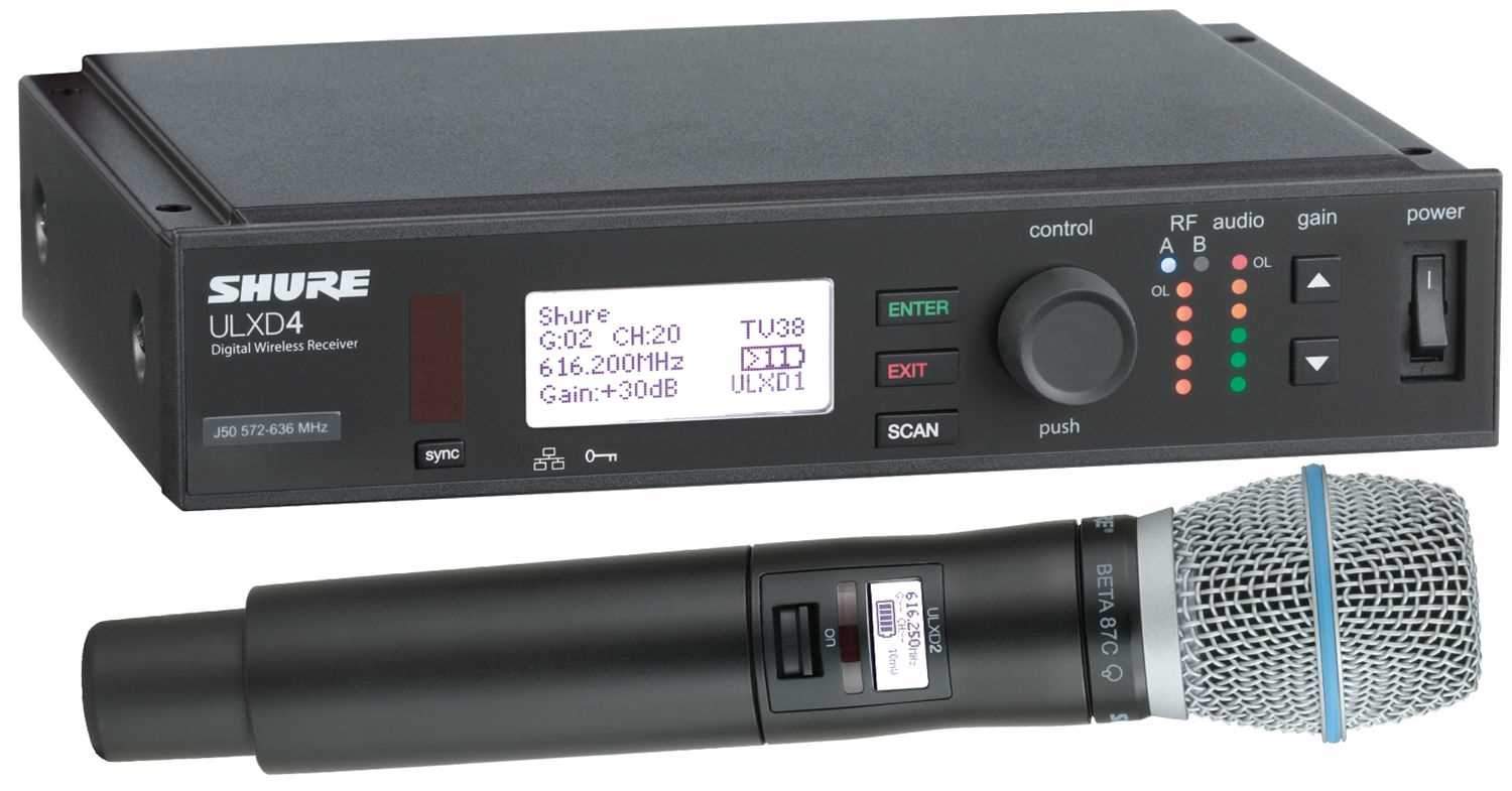 Shure ULXD24B87C Digital Handheld System with Beta87C - PSSL ProSound and Stage Lighting