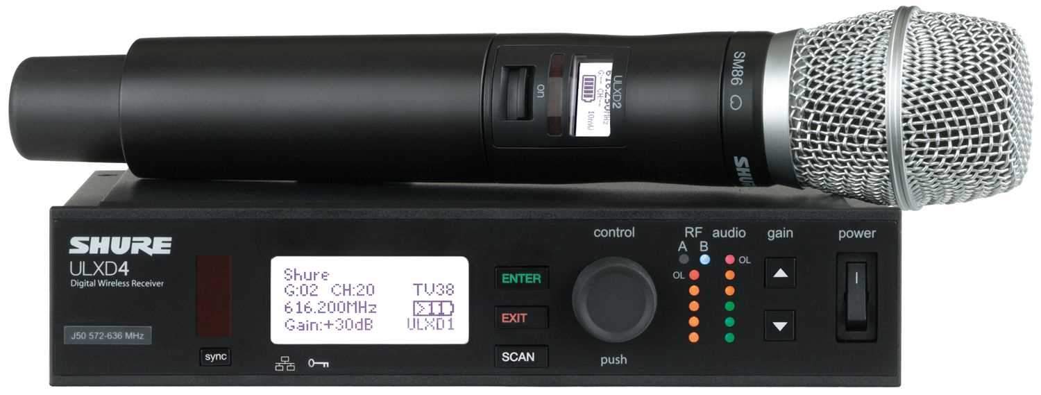 Shure ULXD24SM86 Digital Handheld System with SM86 - PSSL ProSound and Stage Lighting