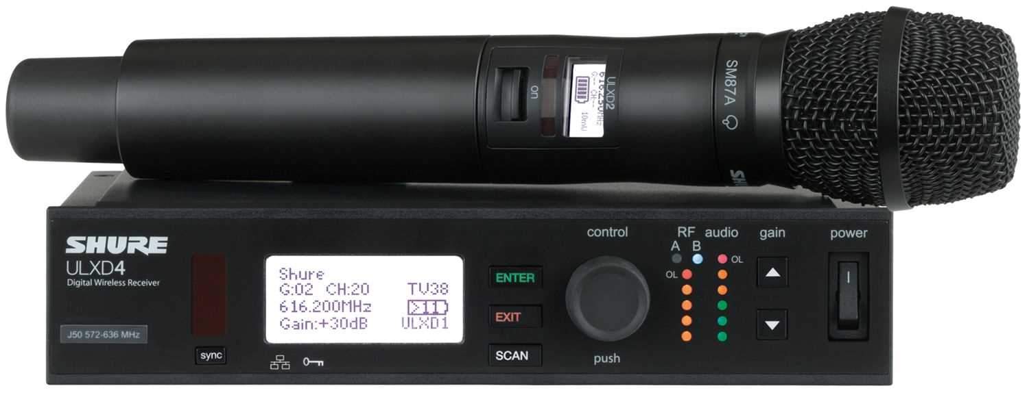 Shure ULXD24SM87 Digital Handheld System with SM87 - PSSL ProSound and Stage Lighting