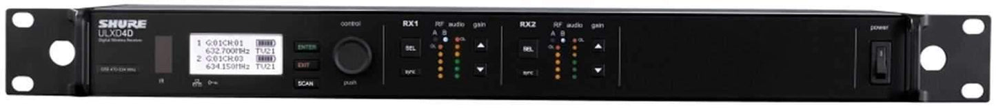 Shure ULXD4D Dual Digital Wireless Receiver - PSSL ProSound and Stage Lighting