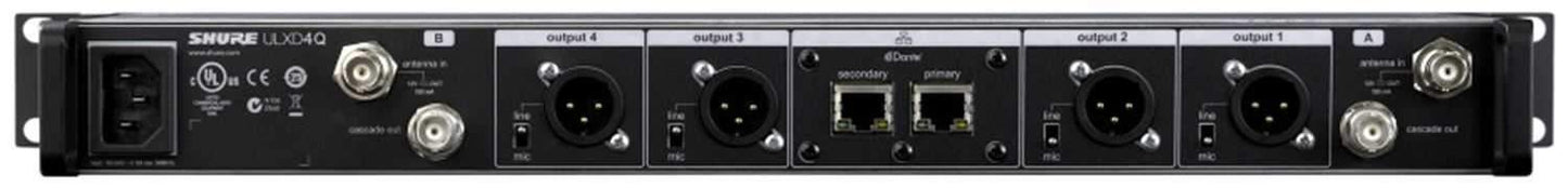 Shure ULXD4Q Quad Digital Wireless Receiver - PSSL ProSound and Stage Lighting