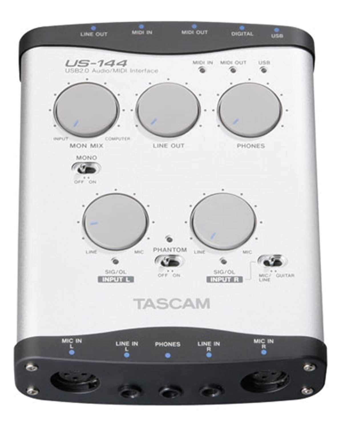 Tascam US-144 USB 2 4Ch Audio/Midi Interface - PSSL ProSound and Stage Lighting