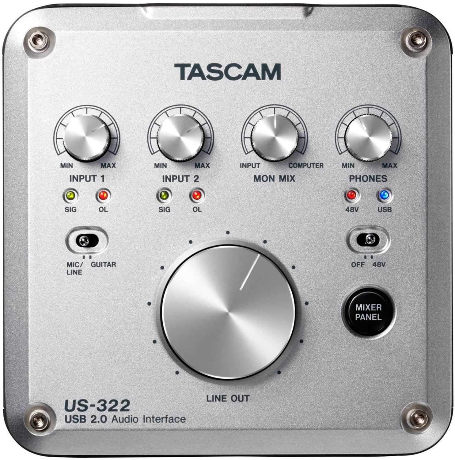 Tascam US322 USB Audio/MIDI Interface - PSSL ProSound and Stage Lighting