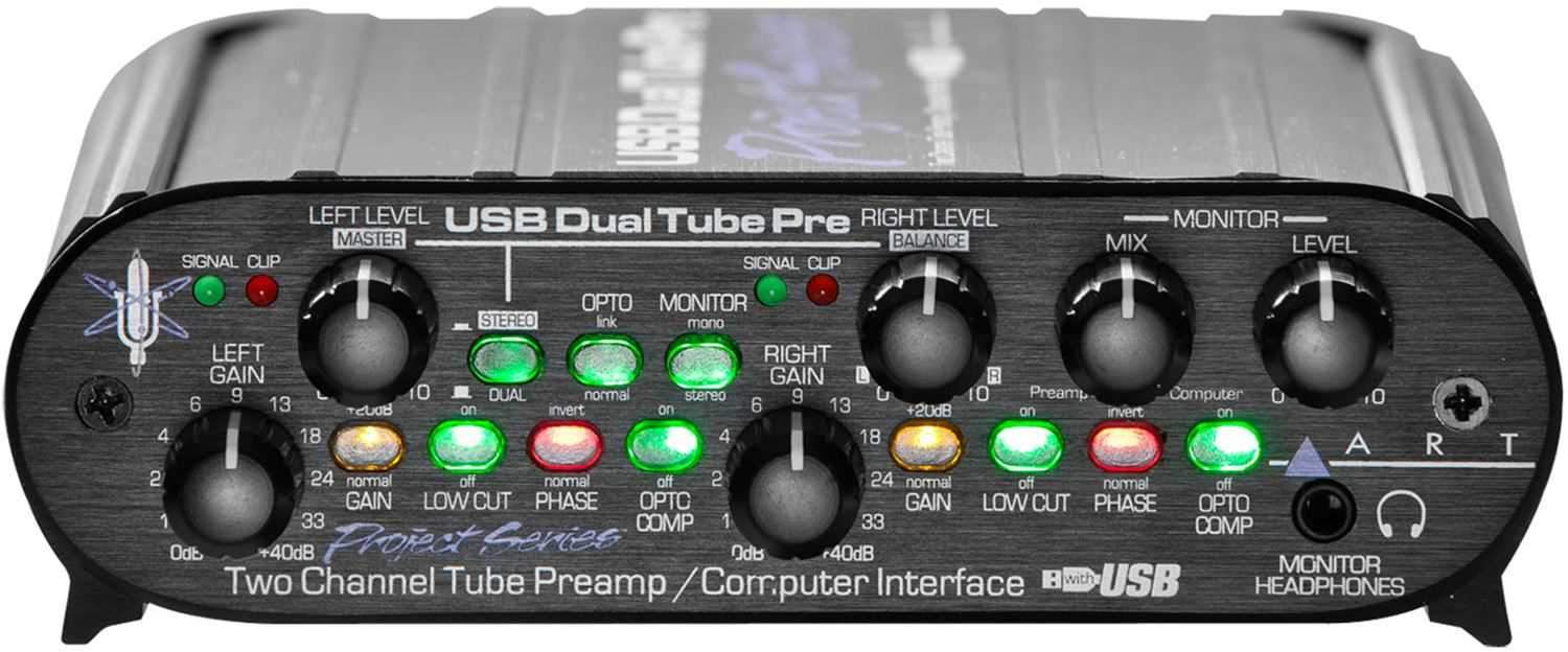 ART USB Dual Tube Pre 2-Channel USB Tube Pre with USB - PSSL ProSound and Stage Lighting