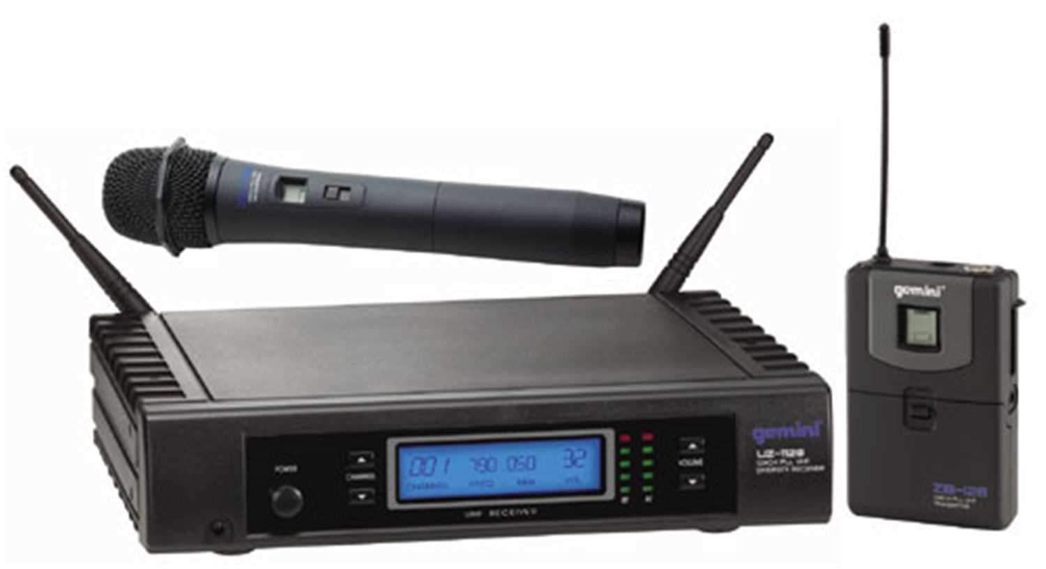 Gemini UZ1128M UHF Handheld Wireless Mic System - PSSL ProSound and Stage Lighting