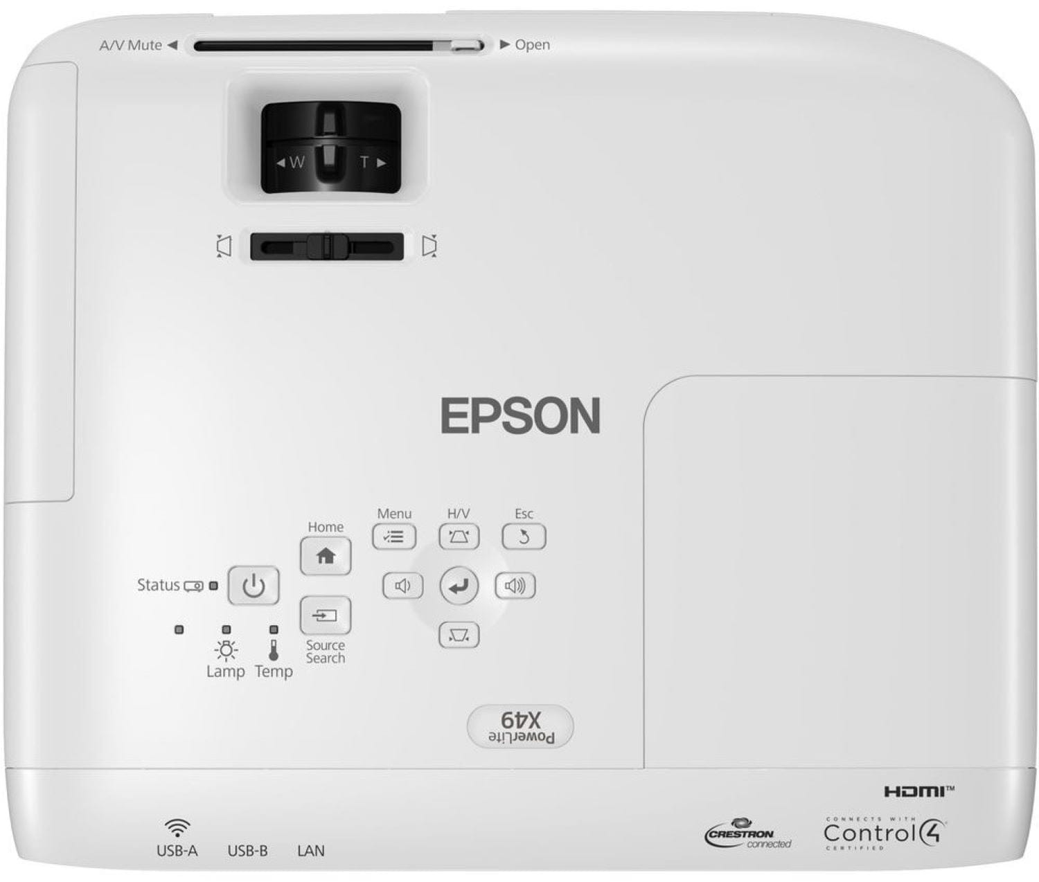 EPSON PowerLite X49 Projector, XGA, 3600 Lumens - PSSL ProSound and Stage Lighting