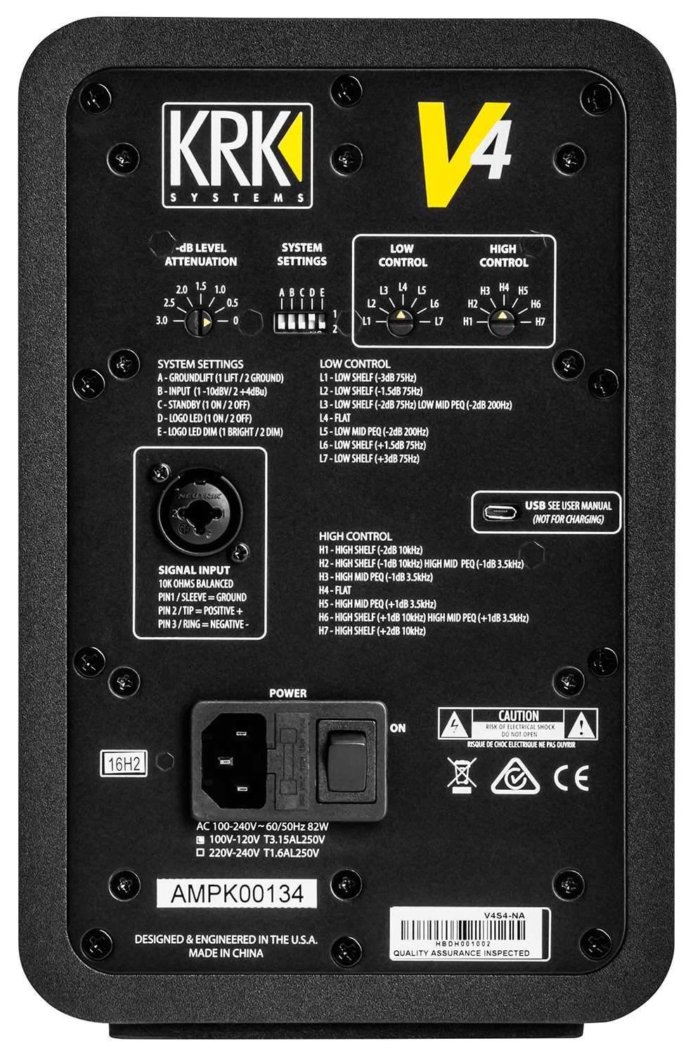 KRK V Series 4 4-Inch Powered Studio Monitor - PSSL ProSound and Stage Lighting