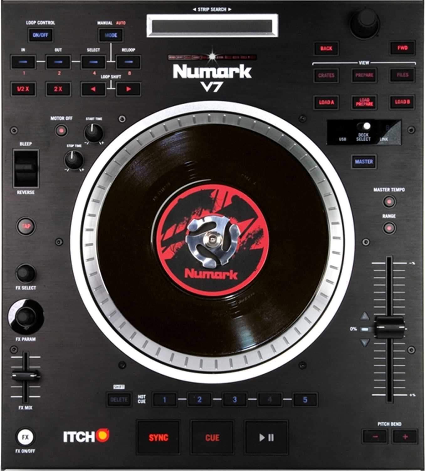 Numark V7 Turntable DJ Controller with Serato Itch - PSSL ProSound and Stage Lighting
