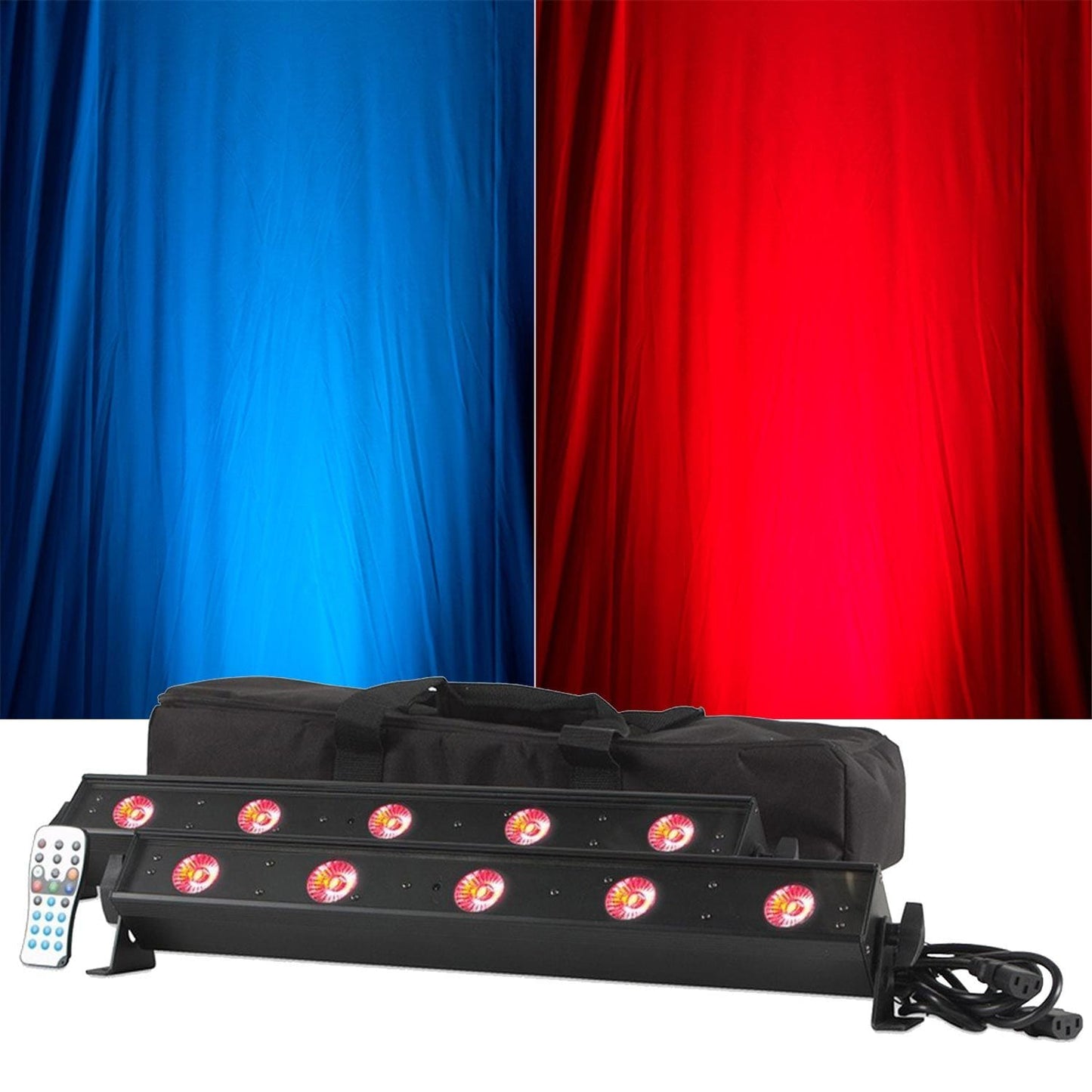 American DJ VBar Pak 2x LED Lights with Case & Remote - PSSL ProSound and Stage Lighting