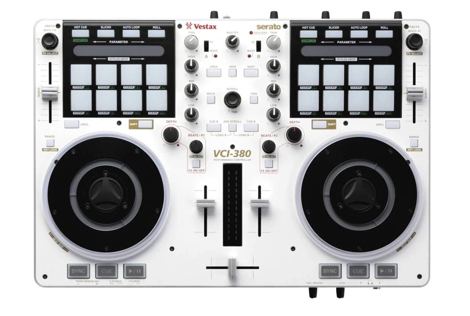 Vestax VCI380 Serato DJ Controller White Face - PSSL ProSound and Stage Lighting