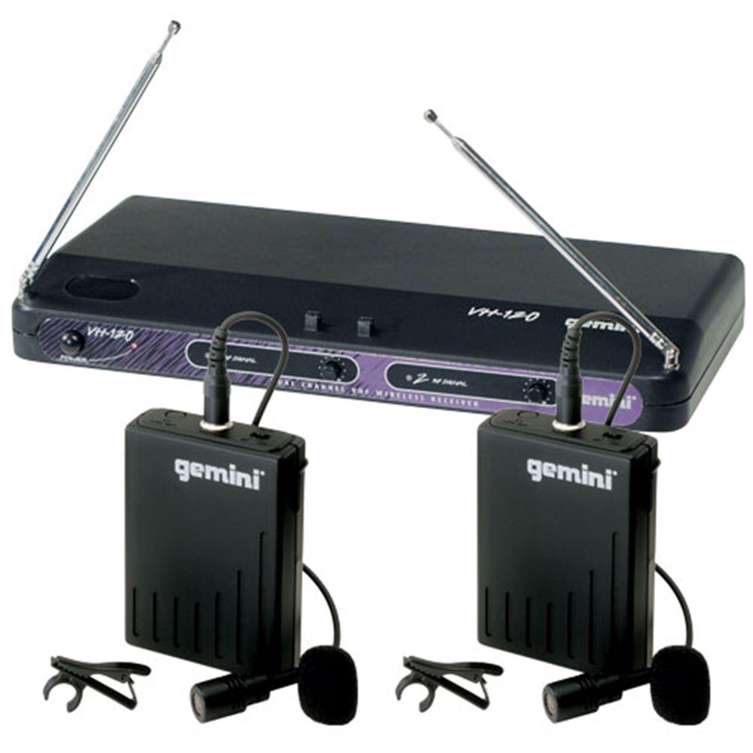 Gemini VH120L Dual Lavalier Wireless System - PSSL ProSound and Stage Lighting