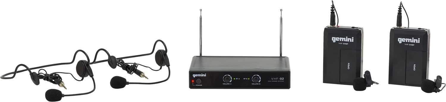 Gemini VHF-02HL VHF Wireless Lav & Headset Mic - PSSL ProSound and Stage Lighting