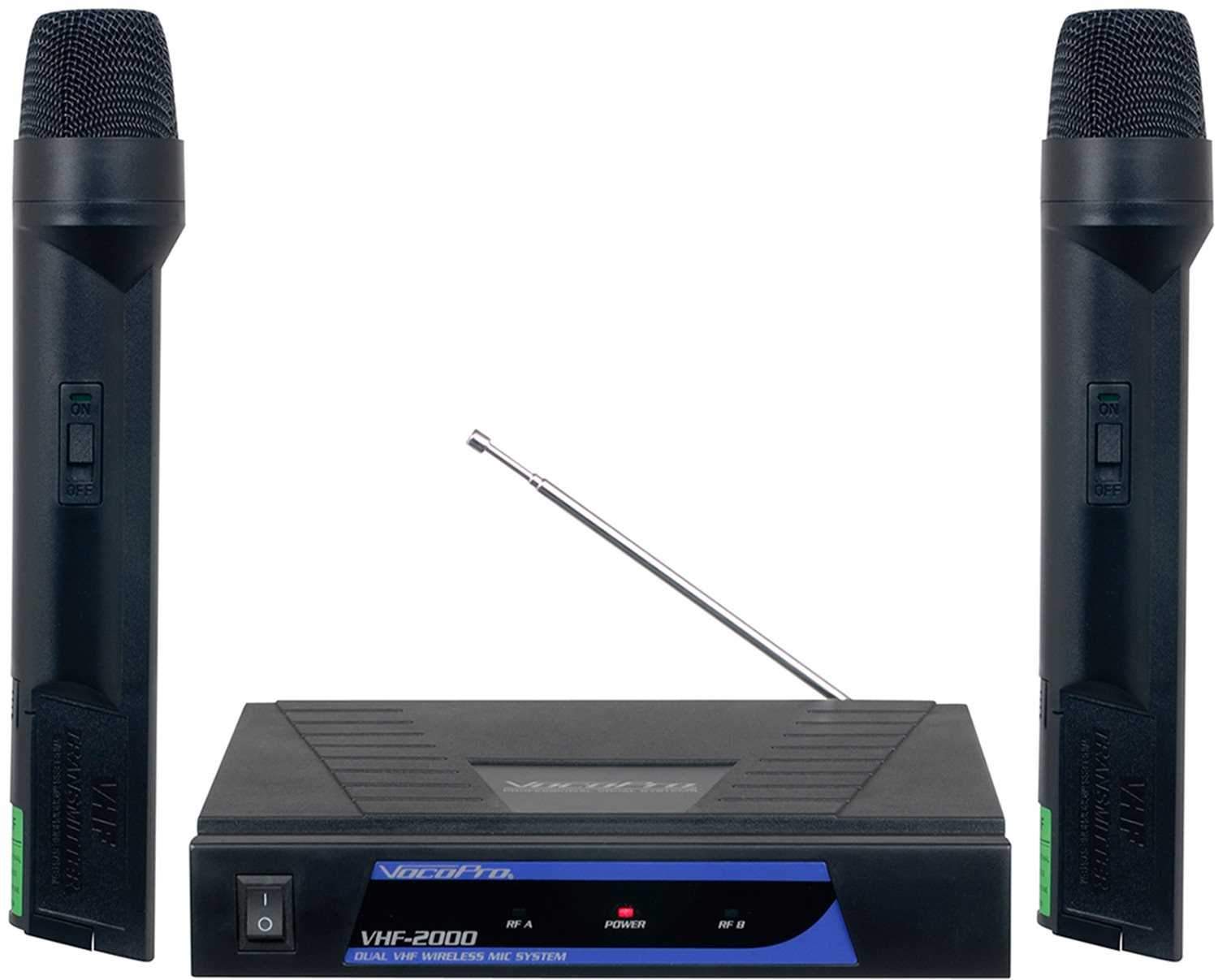 VocoPro VHF-2000 Dual Wireless Microphone System - PSSL ProSound and Stage Lighting