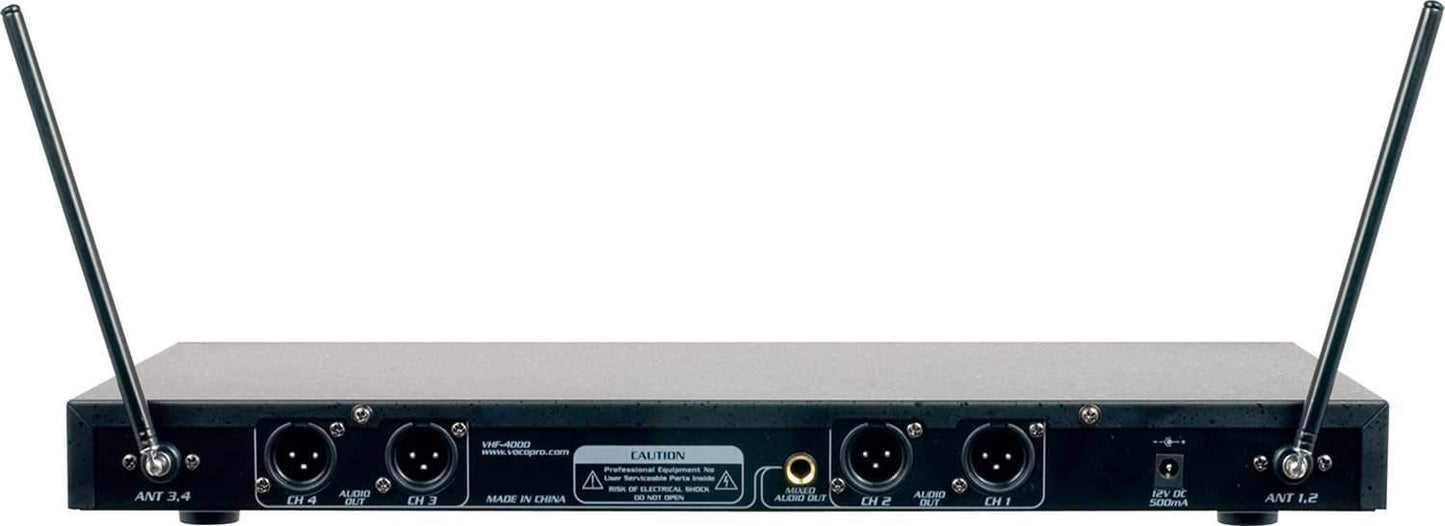 VocoPro VHF-4000 Quad VHF Wireless Mic System - PSSL ProSound and Stage Lighting