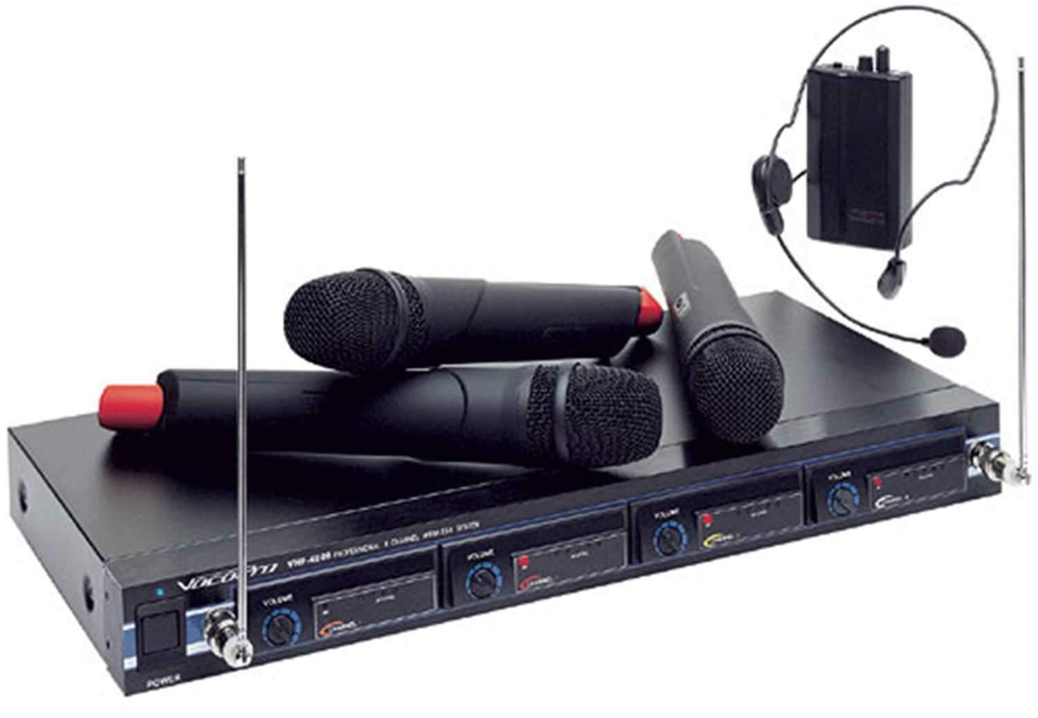 Vocopro VHF 4 Channel Wireless Microphone System - PSSL ProSound and Stage Lighting