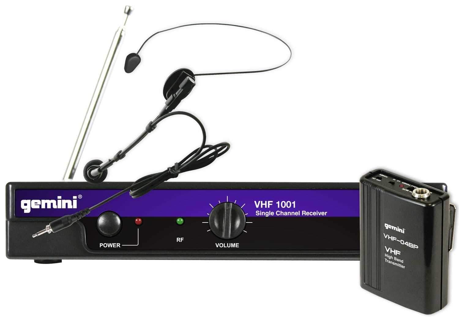 Gemini VHF1001HL VHF Wireless Lav & Headset Mic - PSSL ProSound and Stage Lighting