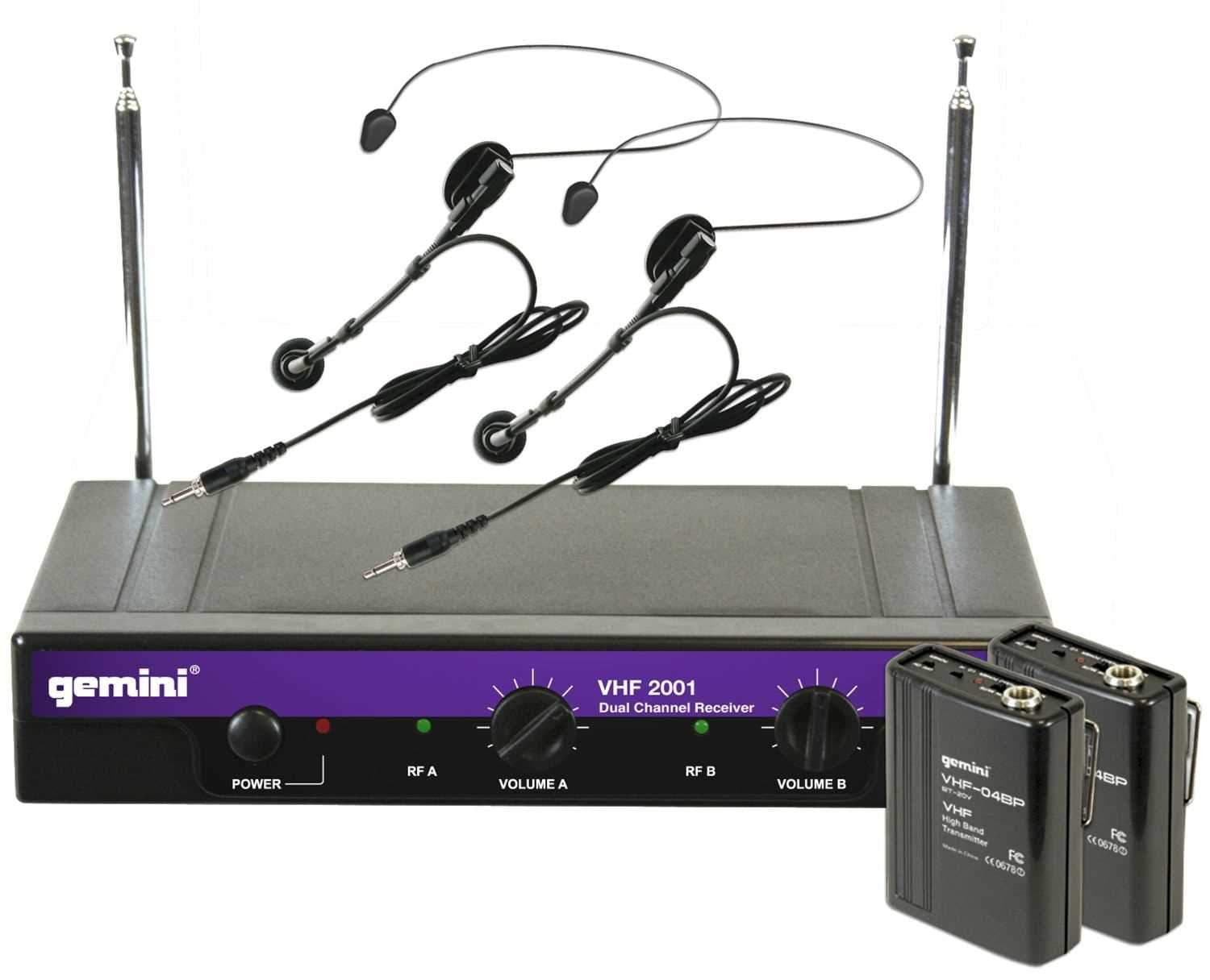 Gemini VHF2001HL VHF Wireless Lav & Headset Mic - PSSL ProSound and Stage Lighting