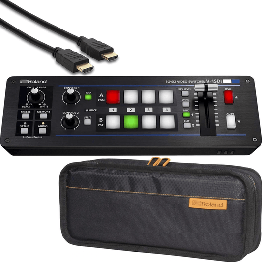 Roland V-1SDI 4-Channel Video Mixer with Bag & HDMI Cable - PSSL ProSound and Stage Lighting