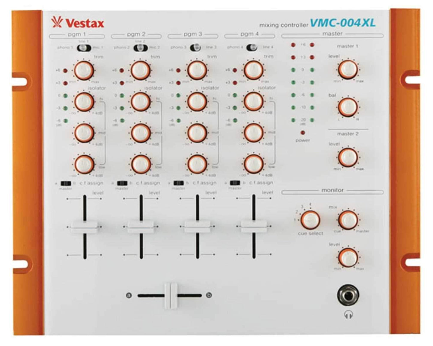 Vestax VMC-004XL-WH White 4-Channel DJ Mixer - PSSL ProSound and Stage Lighting