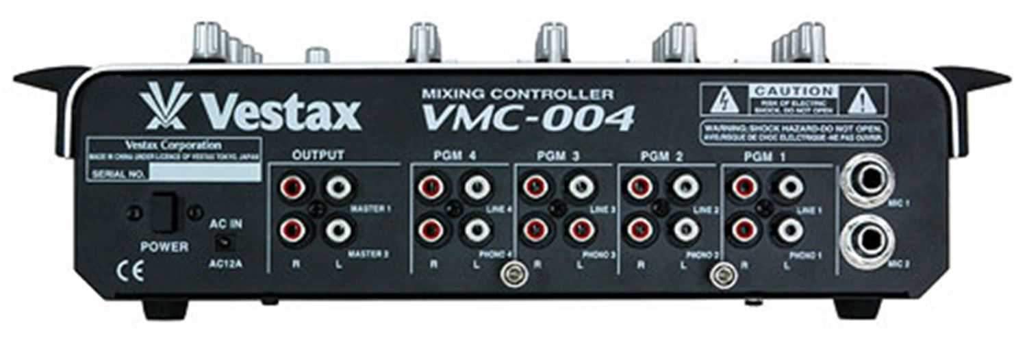 Vestax VMC-004XL 4-Ch DJ Mixer with Xlr Outputs-Black