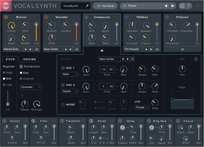 iZotope VocalSynth 2- Vocal Resynthesis and Harmony Generation - PSSL ProSound and Stage Lighting
