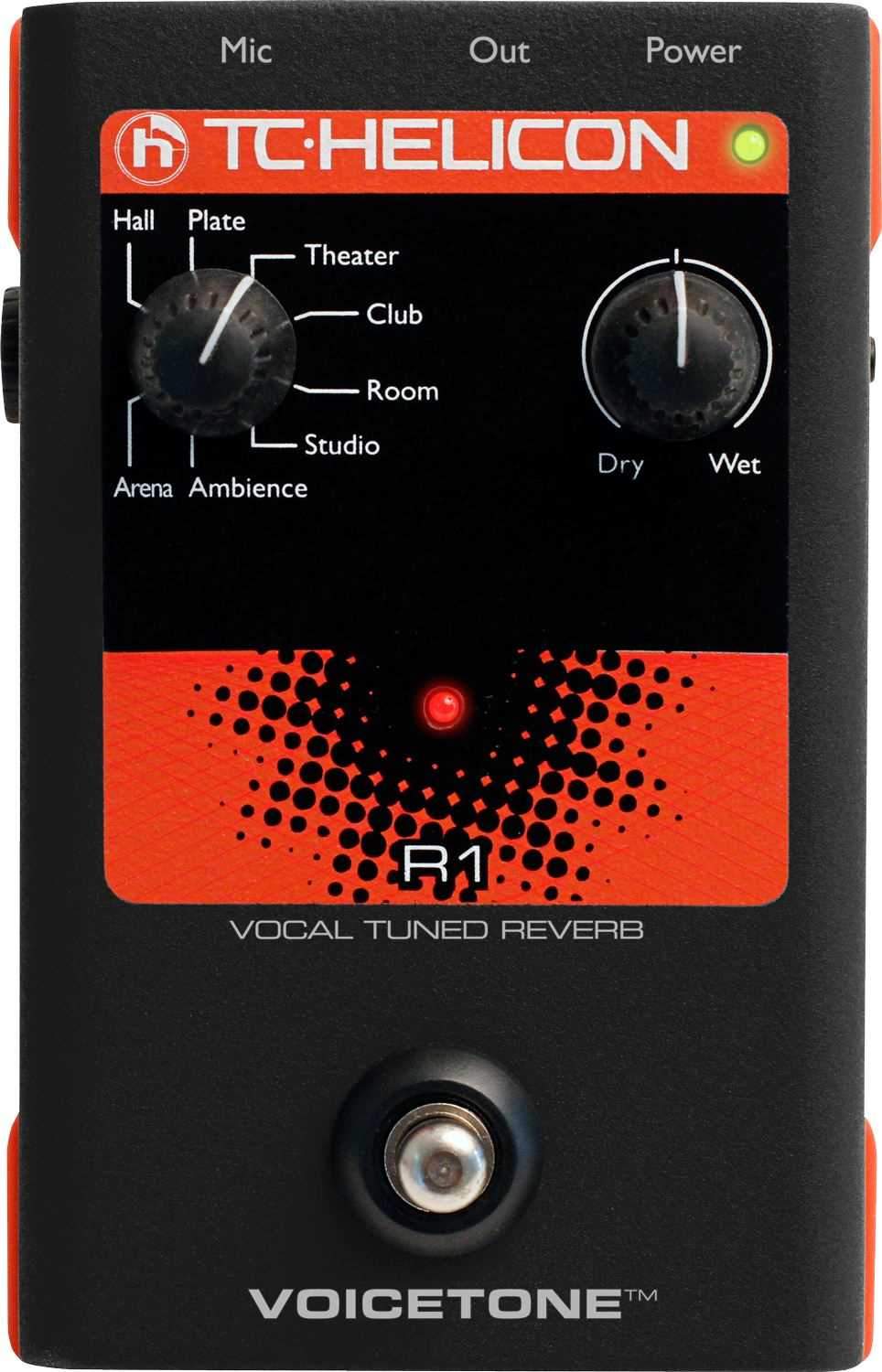 TC Helicon VoiceTone-R1 Vocal Reverb Effects Pedal - PSSL ProSound and Stage Lighting
