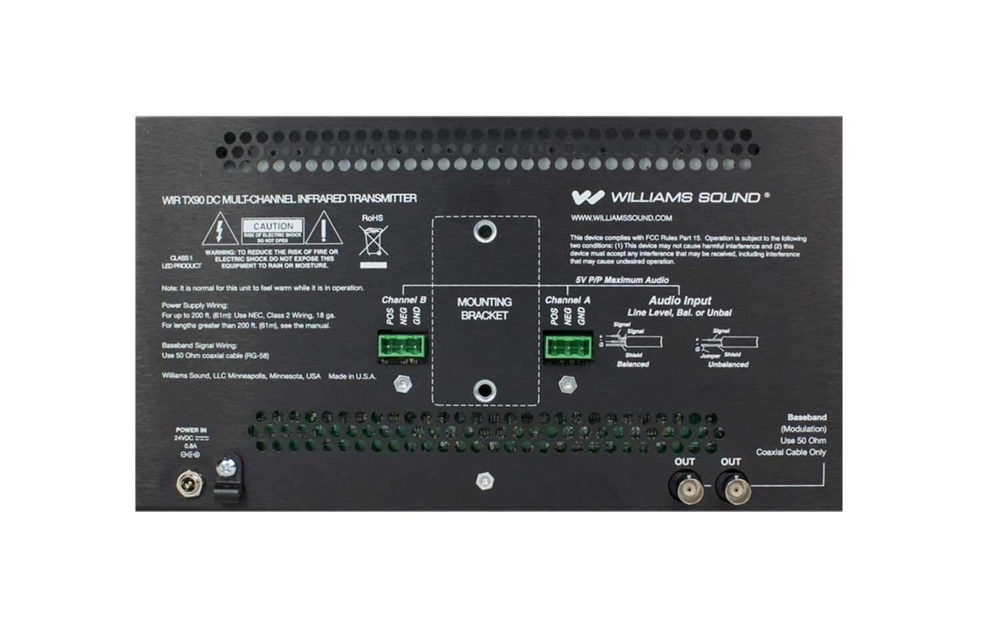 Williams Sound WIR SYS 1 2-Channel Infrared System - PSSL ProSound and Stage Lighting