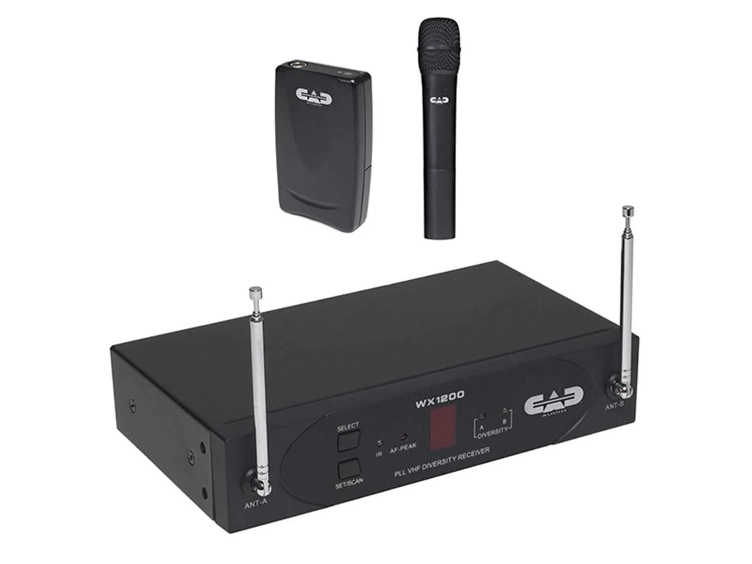 CAD WX1220 VHF Wireless Microphone Combo System - PSSL ProSound and Stage Lighting