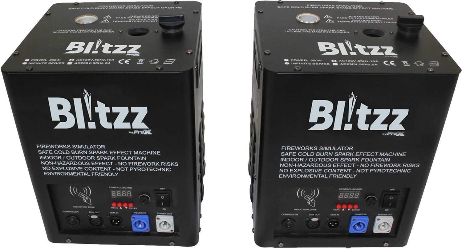 ProX X-BLITZZX2 Cold Spark Effect Machine 2-Pack - PSSL ProSound and Stage Lighting
