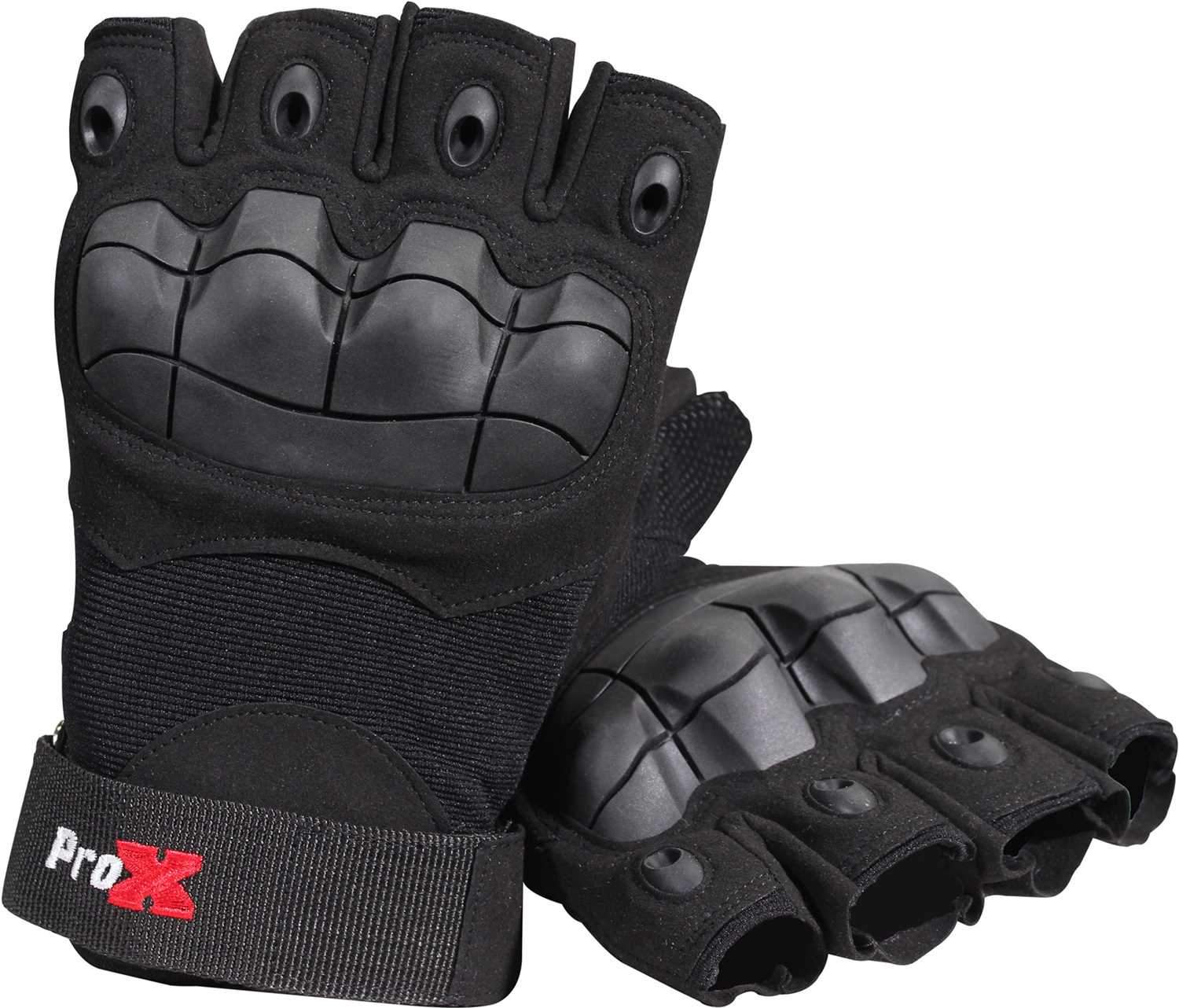 ProX X-Gripz Hard Knuckle Fingerless Gloves - PSSL ProSound and Stage Lighting