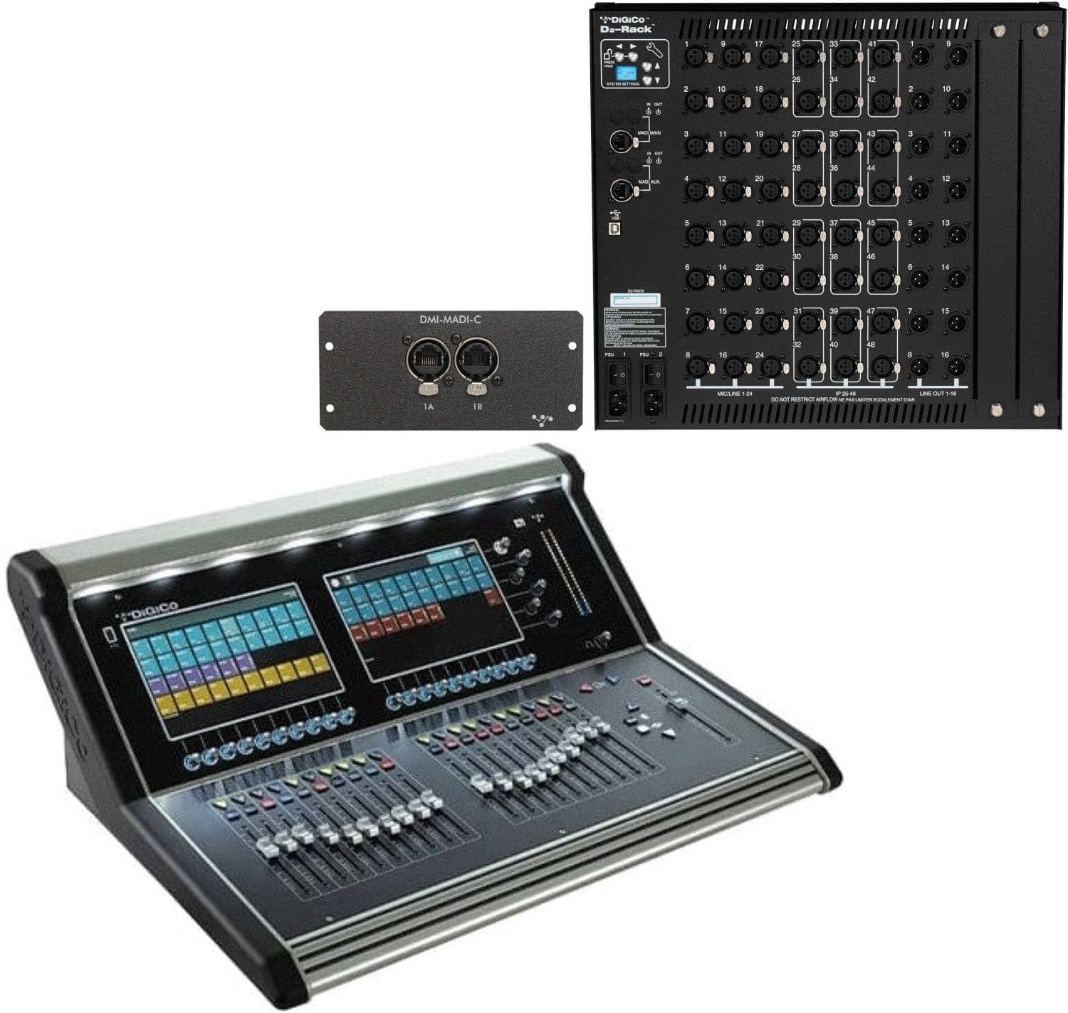 DiGiCo X-S21-D2C-C-RP S21 D2 Rack Pack with 1x MADI-DMI-C Expansion Card and 1x Blank DMI Slot - PSSL ProSound and Stage Lighting