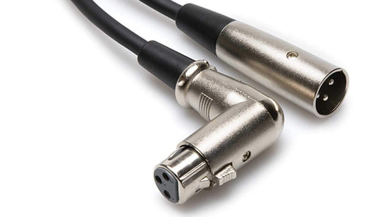 Hosa 5ft XLR (M) to Right Angle XLR (F) Cable - PSSL ProSound and Stage Lighting