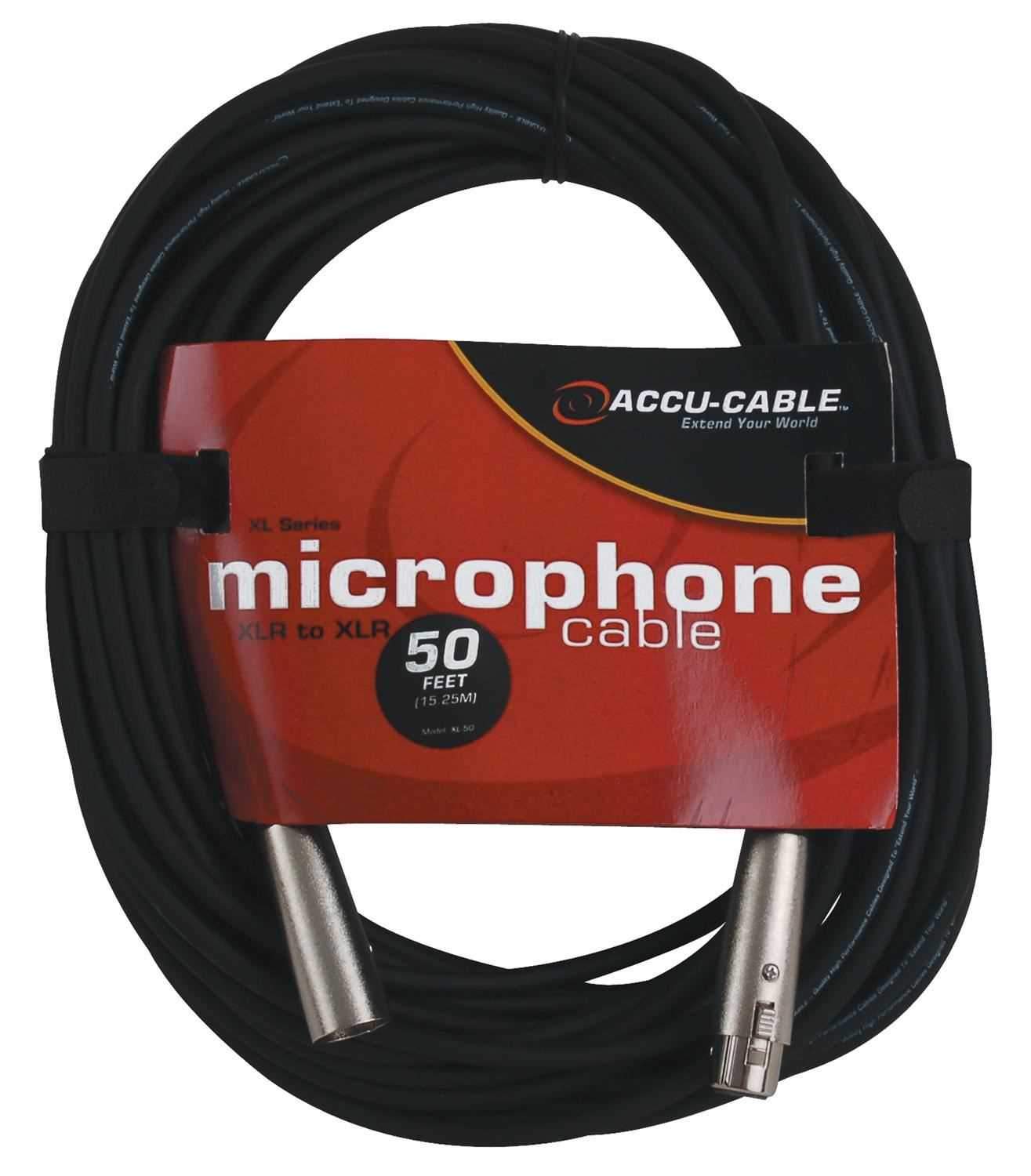 Accu-Cable XL50 50Ft Xlr (M) To Xlr (F) Mic Cable - PSSL ProSound and Stage Lighting