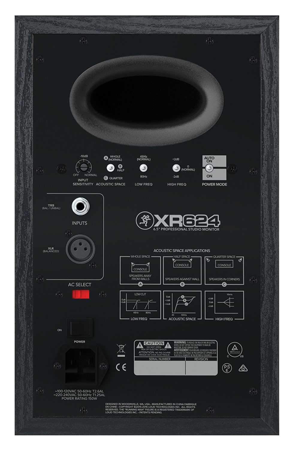 Mackie XR624 6-Inch Powered Studio Monitor (each) - PSSL ProSound and Stage Lighting